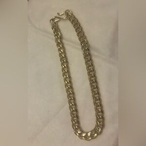 Vintage Gold-tone Thick Chain Women's Fashion Necklace